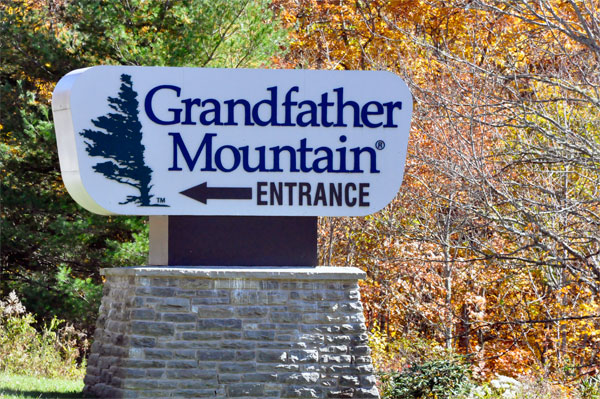 Grandfather Mountain entrance sign